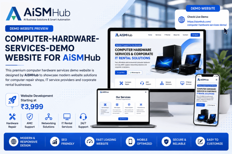 Computer Hardware Services and Corporate IT Rental Solutions Website Demo